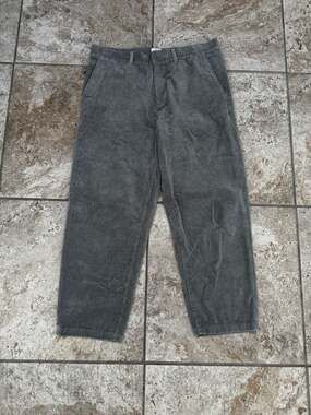 COS Men's Gray Corduroy Tapered Trousers